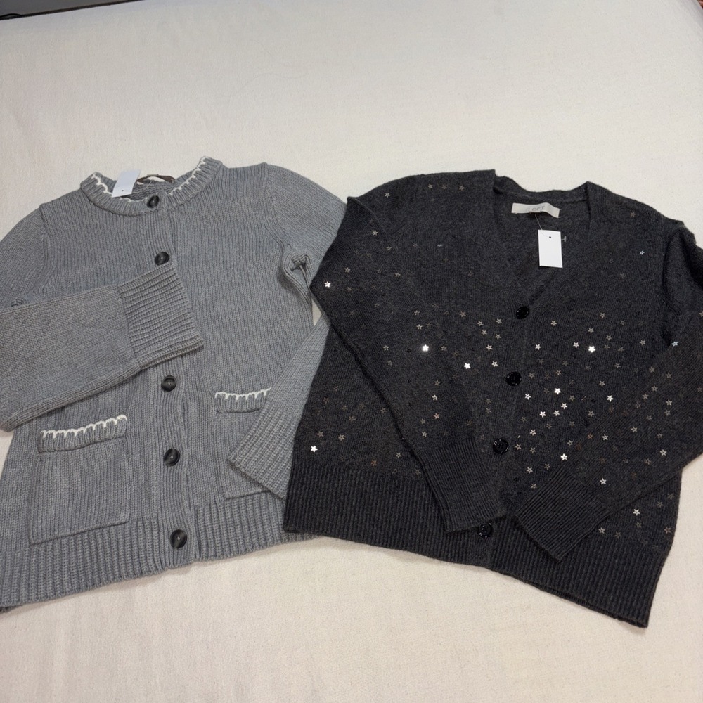 Loft Women's Size S Button Up Cardigans Lot Of 2 Preppy Office Career Minimalist